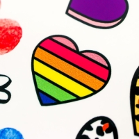 Татуировка на тело "Разные сердечки" 10х15 см Татуировка на тело "Разные сердечки" 10х15 см