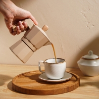 Кофеварка гейзерная SL Home &laquo;Ферамо&raquo;, 150 мл, 11&times;15,5&times;12 см, цвет бежевый