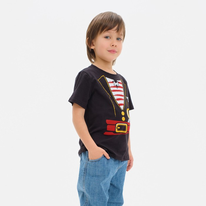 Футболка детская KAFTAN "Пират", чёрный, рост 110-116 (32)