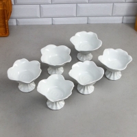 Набор конфетниц &laquo;Роза&raquo;, 6 шт: 250 мл, фарфор, Иран