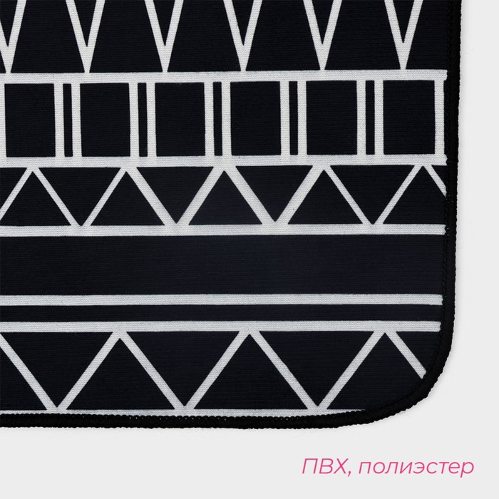 Набор ковриков для ванной и туалета Доляна &laquo;Марокканский&raquo;, 2 шт, 50&times;80, 40&times;50 см, цвет чёрно-белый