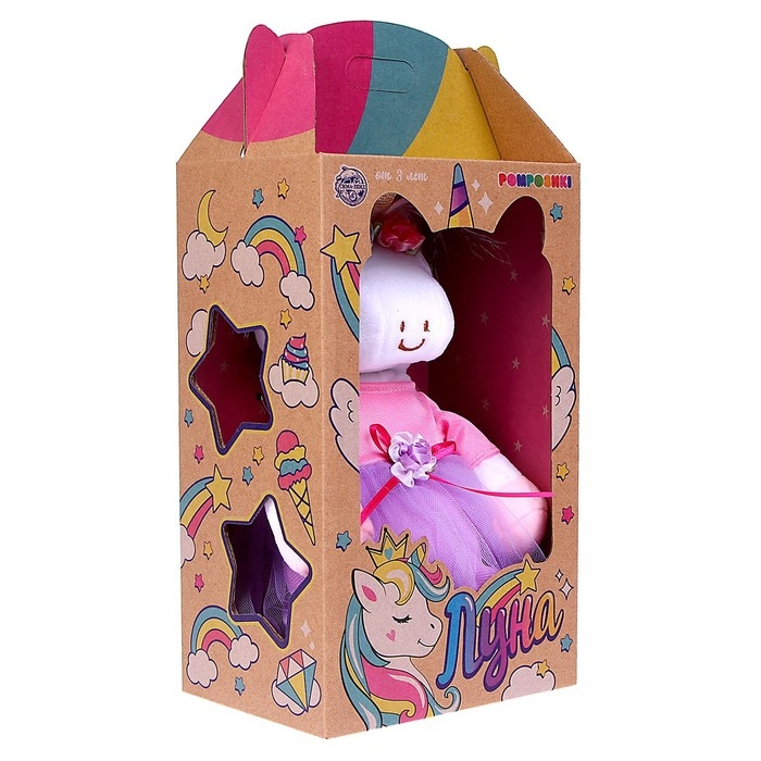 Мягкая игрушка &laquo;Единорожка&raquo;, в платье, 21 см