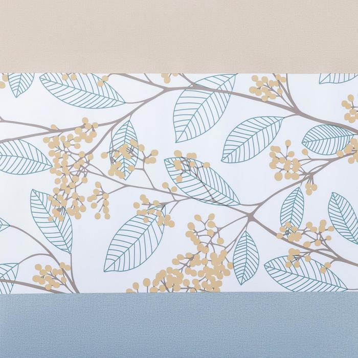 Клеёнка на стол &laquo;Рамен&raquo;, на тканевой основе, ширина 137 см, рулон 20 м, толщина 0,25 мм, цвет голубой