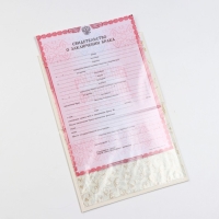 Папка для свидетельства о браке "Белая" бумвинил, А5 Папка для свидетельства о браке "Белая" бумвинил, А5