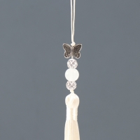 Подвеска текстиль, металл "Бабочка" слоновая кость 1х1,2х16,5 см Подвеска текстиль, металл "Бабочка" слоновая кость 1х1,2х16,5 см