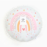 Подушка декоративная круглая Этель Boho rainbow, 45*45 см, 100% п/э, велюр Подушка декоративная круглая Этель Boho rainbow, 45*45 см, 100% п/э, велюр