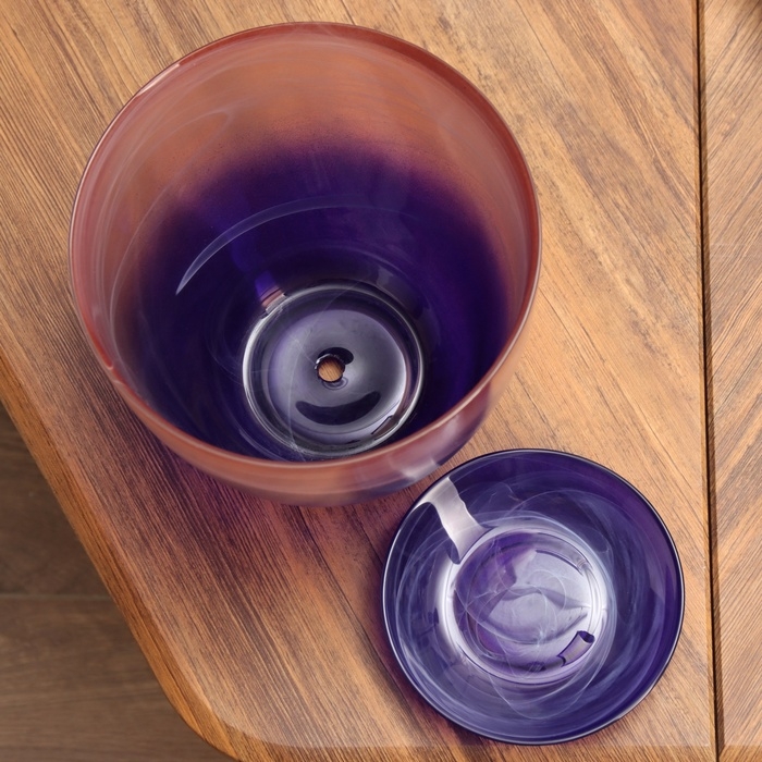 Горшок цветочный с поддоном №5 "Алеб" розово-фиолетовый, 3 л