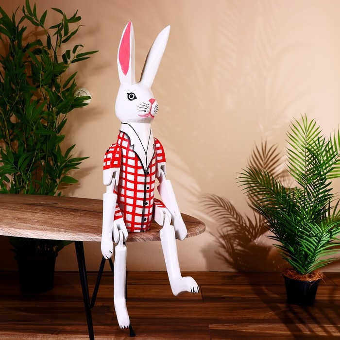 Сувенир Сувенир "Зайка" висячие лапки, дерево 70 см