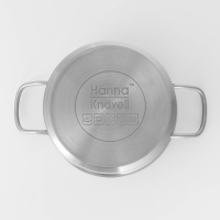 Кастрюля из нержавеющей стали Hanna Knövell, 2 л, d=18 см, h=8 см, толщина стенки 0,6 мм, металлическая крышка, индукция Кастрюля из нержавеющей стали Hanna Knövell, 2 л, d=18 см, h=8 см, толщина стенки 0,6 мм, металлическая крышка, индукция