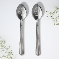 Ложки с гравировкой, набор 2 шт  &laquo;Для сладкой парочки&raquo;, 15,5 х 25,5 см.