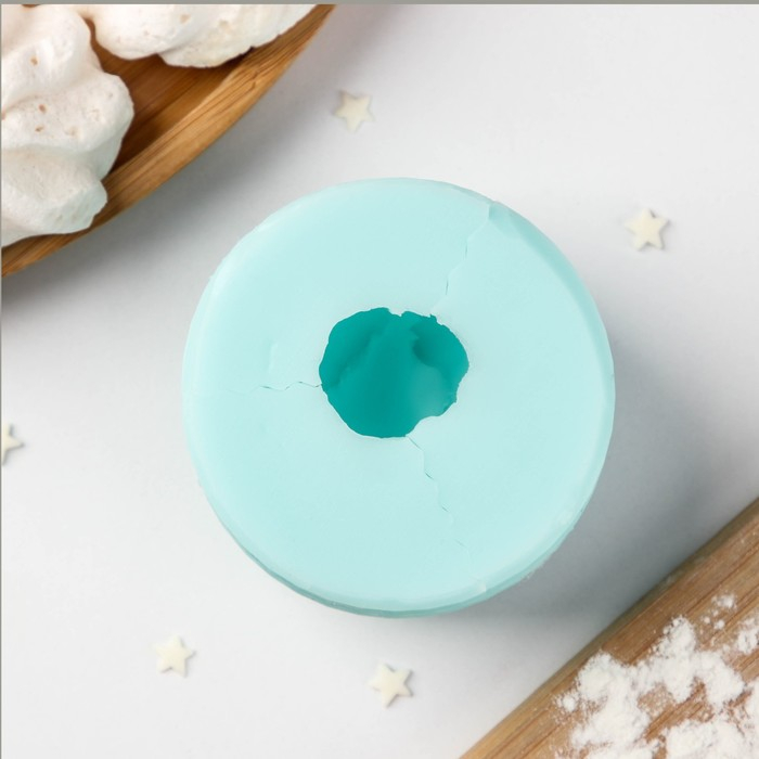 Силиконовый молд Цветок &laquo;Пион&raquo;, d=6 см высота 3,2 см, цвет бирюзовый