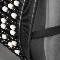 Ортопедическая спинка на сиденье с массажером, 40&times;40 см, черный