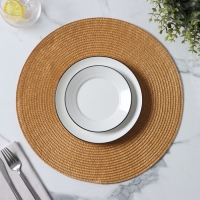 Салфетка сервировочная на стол Доляна &laquo;Лофт&raquo;, d=38 см, цвет песочный