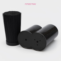 Подставка для ножей с наполнителем Доляна &laquo;Зефир&raquo;, 20&times;11&times;22 см, цвет чёрный