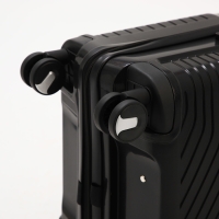 Чемодан средний 69 л (M), отдел на молнии, кодовый замок, 4 колеса, цвет чёрный