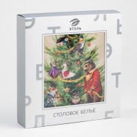 Скатерть новогодняя Этель "Noble Christmas" d=220 +/- 3см с ГМВО, 100% хлопок, саржа 190 гр/м2 Скатерть новогодняя Этель "Noble Christmas" d=220 +/- 3см с ГМВО, 100% хлопок, саржа 190 гр/м2