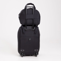 Чемодан малый 37 л (S), с расширением, сумка дорожная на молнии, цвет чёрный