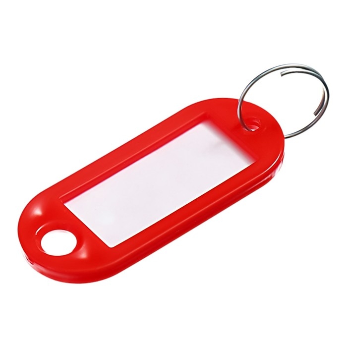 Набор брелоков для ключей, 50 штук, 53 мм, цвет красный Набор брелоков для ключей, 50 штук, 53 мм, цвет красный