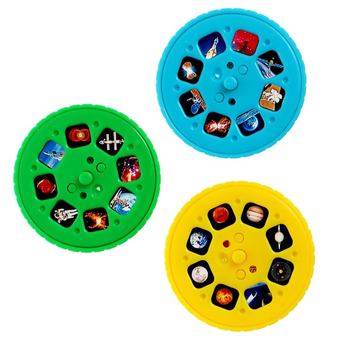 Проектор-фонарик &laquo;Космос&raquo;, 3 слайда, 24 картинки, МИКС