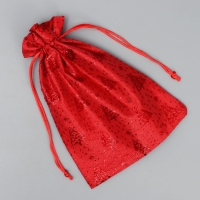 Мешочек подарочный парча &laquo;Новогодний переполох&raquo;, 16 х 24 см +/- 1.5 см, Новый год