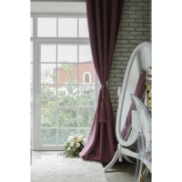 Штора портьерная &laquo;Этель&raquo; 145&times;265 см, блэкаут, цвет фиолетовый, пл. 210 г/м&sup2;, 100% п/э