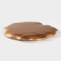 Блюдо для фруктов Доляна «Кувшинка», 30×30 см, цвет золотой Блюдо для фруктов Доляна «Кувшинка», 30×30 см, цвет золотой