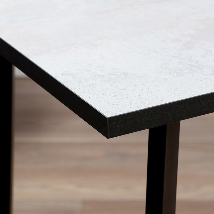 Стол обеденный МОДЕРН МИНИ LAKSI, 892х585х750, чёрный /цемент