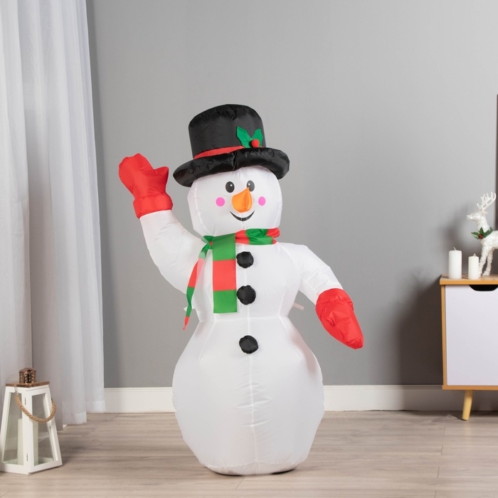 Надувная фигура Надувная фигура "Снеговик" светится, 120 см