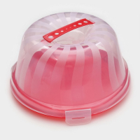 Тортовница с крышкой Доляна, d=28 см, цвет МИКС