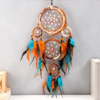 Ловец снов 5 колец "Индейский талисман" d=5 см, d=11 см, d=16 см 68х16 см Ловец снов 5 колец "Индейский талисман" d=5 см, d=11 см, d=16 см 68х16 см