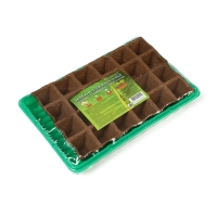 Набор для рассады: торфяная кассета, 24 ячейки (4 × 4 см) по 50 мл, поддон, Greengo Набор для рассады: торфяная кассета, 24 ячейки (4 × 4 см) по 50 мл, поддон, Greengo