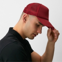 Бейсболка с сеткой MINAKU, цвет бордовый, размер 56-58 Бейсболка с сеткой MINAKU, цвет бордовый, размер 56-58