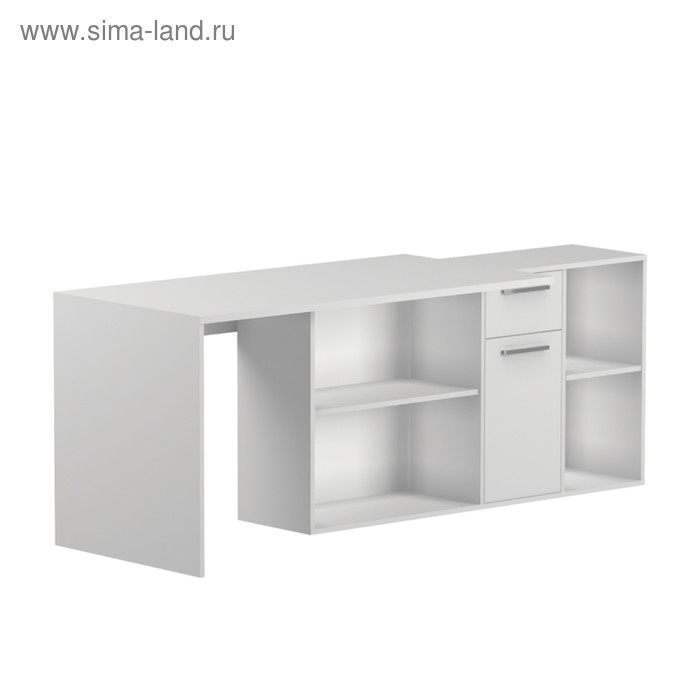 Стол письменный Лайт, 1360(2035)х1392(680)х752, Белый