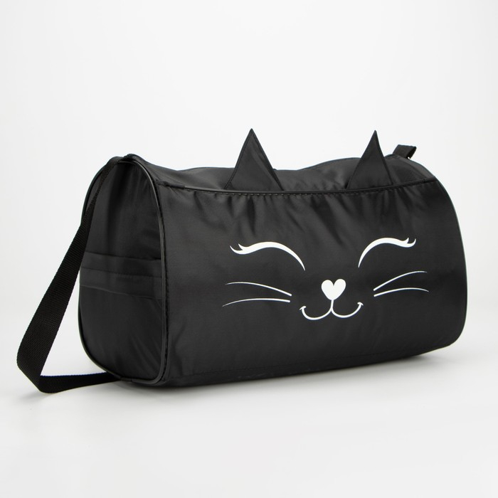 Сумка детская спортивная для девочки на молнии, наружный карман, цвет чёрный Сумка детская спортивная для девочки на молнии, наружный карман, цвет чёрный