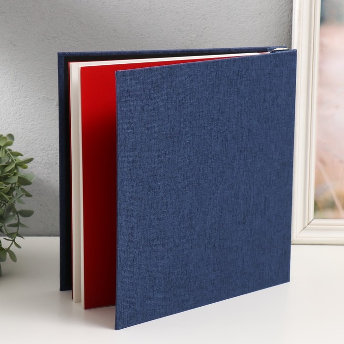 Фотоальбом магнитный 20 листов "Антея" синий 28х3,3х27 см