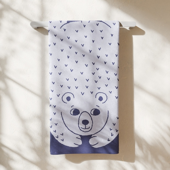 Полотенце махровое Этель "Медвежонок", 70х130 см, 100% хлопок, 420гр/м2