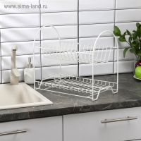Сушилка для посуды 2-х ярусная &laquo;Люкс&raquo;, 40&times;24&times;35 см, цвет белый