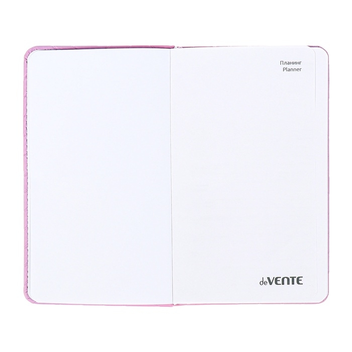 Планинг карманный недатированный 80 листов, 100 х 170мм deVENTE.Elizabeth, твердая обложка кожзам с поролоном, хлястик, блок 70, сиреневый