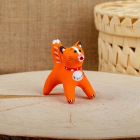 Сувенир &laquo;Котик&raquo;, рыжий, 3,5&times;4&times;5,5 см, каргопольская игрушка, микс