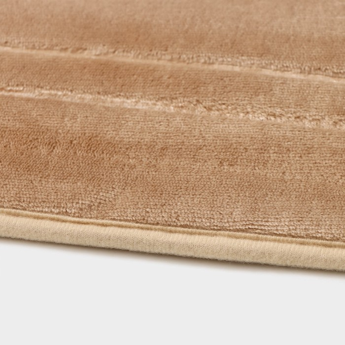 Коврики для ванной и туалета Доляна «Гранж», 2 шт: 40×50 см, 50×80 см, цвет бежевый Коврики для ванной и туалета Доляна «Гранж», 2 шт: 40×50 см, 50×80 см, цвет бежевый