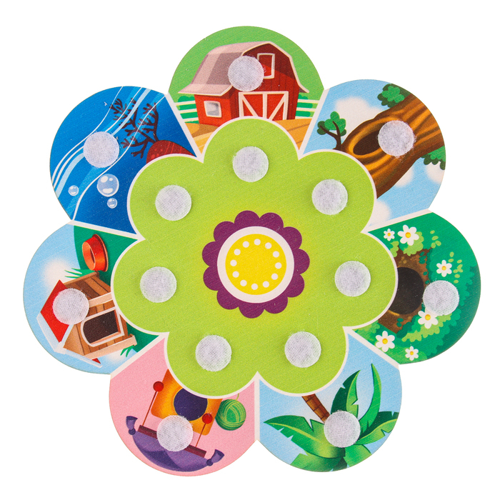 Головоломка. Обучающий круг с липучками &laquo;Кто где живёт и кто что ест?&raquo;