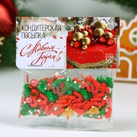 Новый год. Кондитерская посыпка "Новогодний микс №1", 20 г