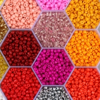 Бисер стекло 8/0, 12/0 в шкатулке "Осень" бусины, эласт. нить, ножницы, пинцет 20х20х1,8 см 102431 Бисер стекло 8/0, 12/0 в шкатулке "Осень" бусины, эласт. нить, ножницы, пинцет 20х20х1,8 см 102431