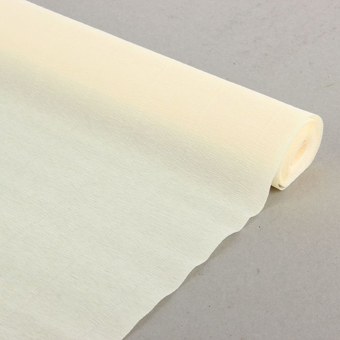 Бумага для упаковок и поделок, гофрированная, слоновая кость, бежевая, однотонная, двусторонняя, рулон 1 шт., 0,5 х 2,5 м Бумага для упаковок и поделок, гофрированная, слоновая кость, бежевая, однотонная, двусторонняя, рулон 1 шт., 0,5 х 2,5 м