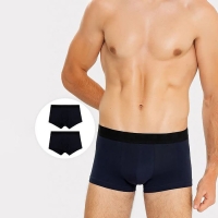 Набор мужских трусов боксеры (2 шт), цвет тёмно-синий, размер 46 (S) Набор мужских трусов боксеры (2 шт), цвет тёмно-синий, размер 46 (S)