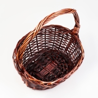 Набор плетеных корзин, 3 шт, 38х30х9/17, 25х20х7/12 см, темный, ива Набор плетеных корзин, 3 шт, 38х30х9/17, 25х20х7/12 см, темный, ива