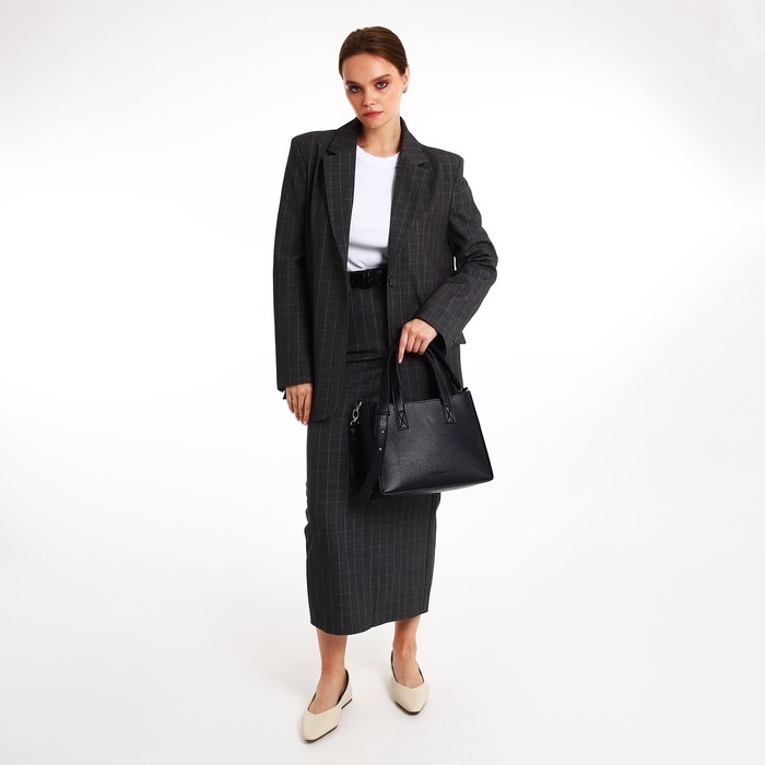 Сумка женская TEXTURA, тоут, средний размер, цвет синий