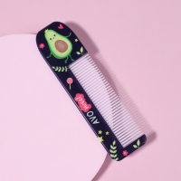 Расчёска &laquo;АВОКАДО&raquo;, с ручкой, фигурная, 14,7 &times; 3,7, разноцветная