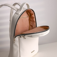 Рюкзак на молнии, TEXTURA, наружный карман, цвет белый Рюкзак на молнии, TEXTURA, наружный карман, цвет белый