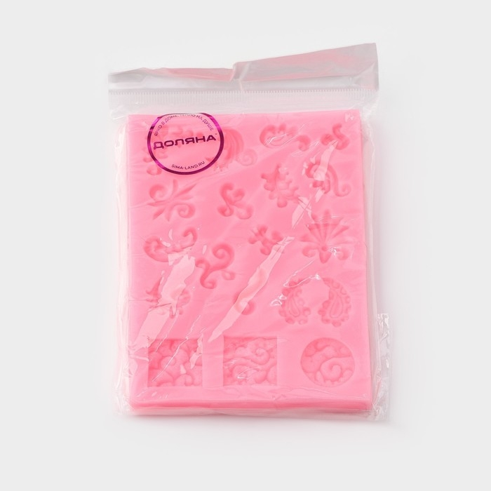 Молд Доляна &laquo;Микс узоров&raquo;, силикон, 13&times;9,5 см, цвет МИКС